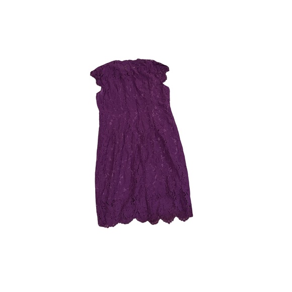 Elegant Purple Lace Lined Dress - Picture 3 of 3